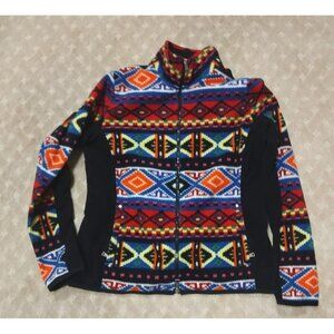 Vintage Lauren Ralph Lauren Aztec Fleece Jacket Womens L Full Zip Southwest 90s